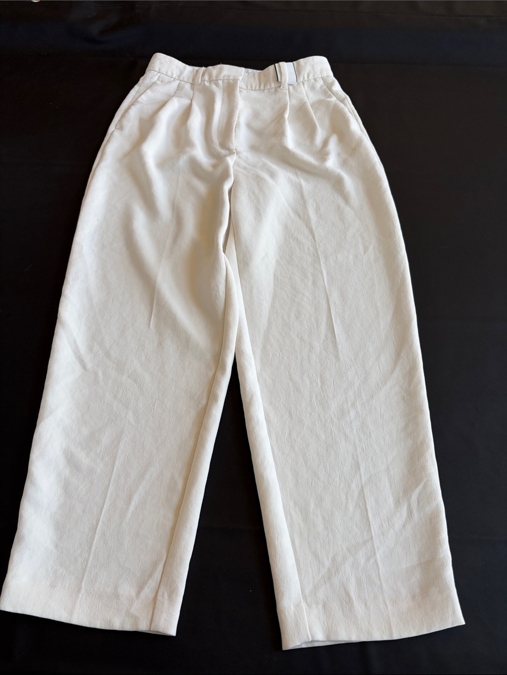 Aritzia Wilfred The Effortless Pant Cream Wide Leg Trousers 8 - Picture 4 of 12